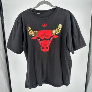Adidas Chicago Bulls Six Championship Rings Black T-Shirt Large